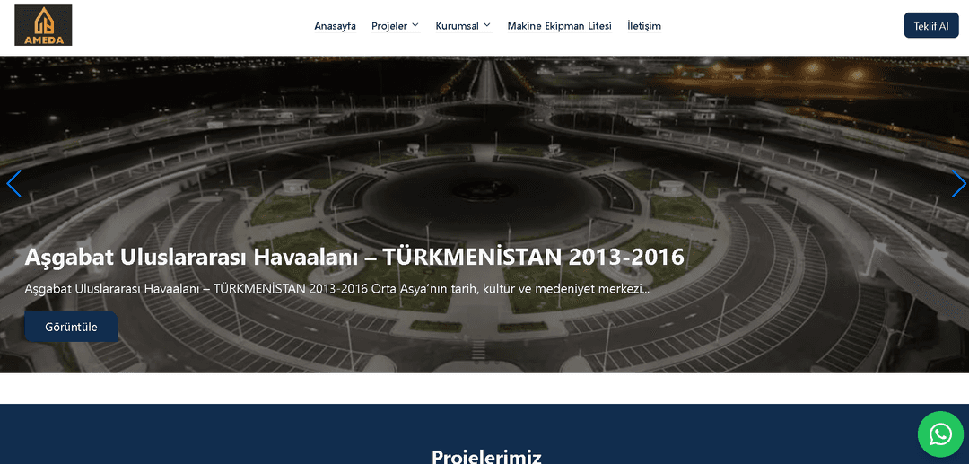 İnşaat Firması Web Sitesi